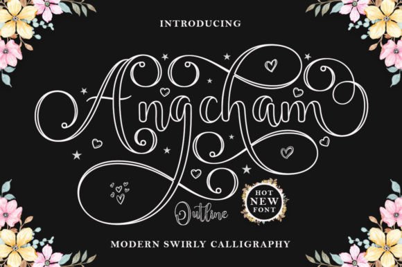 Angcham Outline: Elevate Your Design with Elegant Typography