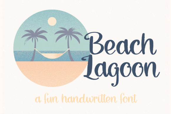 Beach Lagoon: Modern Handwritten Elegance for Design