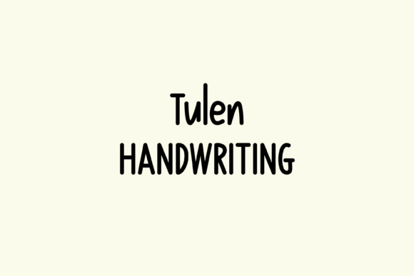 Tulen: The Handwritten Font That Brightens Modern Design